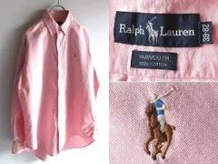 希少 90sビンテージ Ralph Lauren ラルフローレン YARMOUTH ポロポニーロゴ刺繍 オックスフォード BDシャツ 39-82 ピンク
