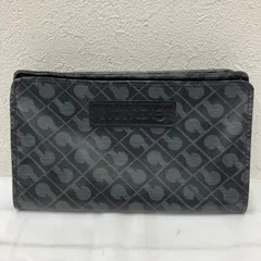 33　GHERARDINI　ゲラルディーニ　 ポーチ　小物入れ　モノグラム　総柄　 ブラック×グレー系　ソフティ　 レディース