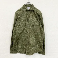古着 used　Brooks Brothers　ブルックスブラザーズ　長袖シャツ　総柄　緑　グリーン　Sサイズ【値引き交渉OK！】