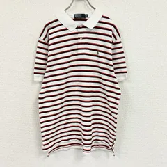 古着 used　Polo by Ralph Lauren　ポロバイラルフローレン　半袖ポロシャツ　マルチカラー　ボーダー　XLサイズ【値引き交渉OK！】
