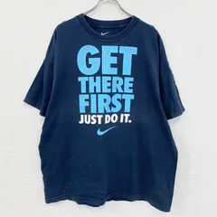 古着 used　NIKE　ナイキ　半袖プリントTシャツ　紺　ネイビー　２XLサイズ【値引き交渉OK！】