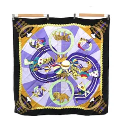 HERMES エルメス カレ90 Circus サーカス スカーフ シルク100 マルチカラー M4371