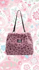 ギャル ピンク レオパード ファー ショルダーバッグ
