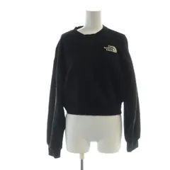 THE NORTH FACE WHITE LABEL ザノースフェイス ホワイトレーベル NM5MP31K W'S COMFY SWEATSHIRTS スウェット トレーナー 長袖 裏毛 ロゴ M 黒 ブラック ■GY19 /MQ