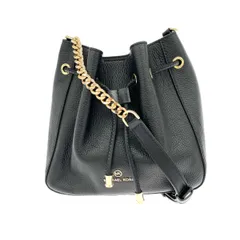 MICHAEL KORS マイケルコース 巾着ショルダーバッグ  レザー    ブラック レディース / 240001190057