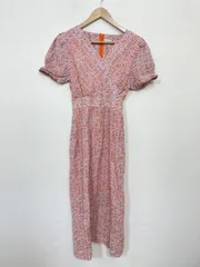 KATRIN TOKYO カトリントウキョウ 小花柄 Aライン 半袖 ワンピース sizeF/オレンジ ■◆ レディース