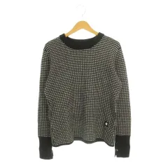 ジースターロウ G-Star RAW ニット セーター ウール M 黒 ブラック チェック柄 クルーネック 長袖 /AH25 ■GY99のサムネイル
