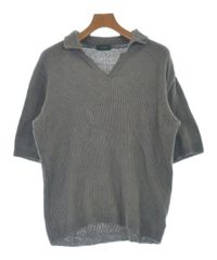 ザノーネ ZANONE 半袖ニット スキッパー ダークグレー サマーニット 50