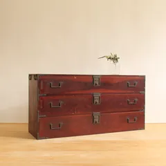 和箪笥　収納棚　3段　和家具　古道具　古家具　ビンテージ　アンティーク