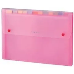 (まとめ) セキセイ ドキュメントファイル A4 13ポケット SSS-1212-21ピンク 1冊 〔×15セット〕