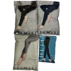 186001 新品未使用 ファストノット Lサイズ ベルミス　PELTHY パジャマレギンス グレー ブラック ネイビー レディース 4点まとめ売り