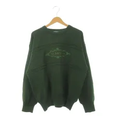 ブラック&ホワイト BLACK&WHITE SPORTSWEAR ニット セーター ウール ロゴ LL 緑 グリーン 5545585 /AH25 ■GY13のサムネイル