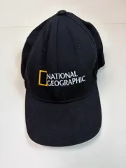 ナショナルジオグラフィック ブラック ベースボールキャップ 帽子 キッズ L