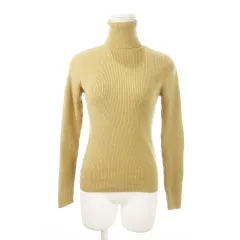 ラルフローレン RALPH LAUREN リブニット セーター タートルネック 長袖 ウール M 茶 ブラウン /MN7 ■GY99