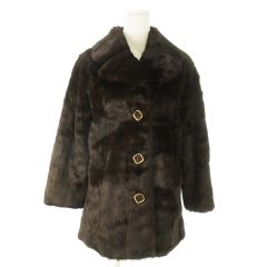 BALMAIN リバーシブル ロシアンリス シルク 高級毛皮 ファーコート 11