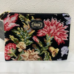 9911　美品　FEILER　フェイラー　ポーチ　 小物入れ　コスメケース　花柄　 ソフィア　タグ付き　 レディース