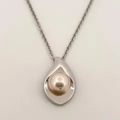 タサキ TASAKI ネックレス アコヤ真珠6.3～6.4mm しずく型 NSチェーン