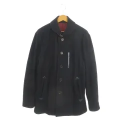 ティーケーミクスパイス タケオキクチ THE SHOP TK MIXPICE コート ミドル丈 L 紺 ネイビー ショールカラー 長袖 /MN24 ■GY99のサムネイル
