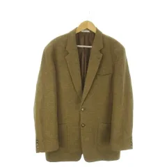 インターメッツォ INTERMEZZO ジャケット 上着 LL 茶 ブラウン 無地 テーラードカラー 長袖 /AO4 ■GY99