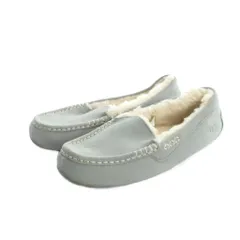 アグ オーストラリア UGG australia 1106878 Ansley モカシン スリッポン フラット ボア ロゴ スエード 26cm グレー ■GY19 /MQ