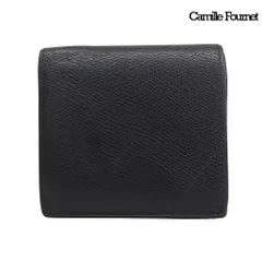 美品 カミーユフォルネ CAMILLE FOURNET 現行 VERSO アリゲーター レザー コインケース付 コンパクト ウォレット 黒 箱付き 定価115500円のサムネイル