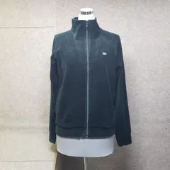 LACOSTE ベロアトラックジャケット ブラック系 表記サイズ：38　y7266e