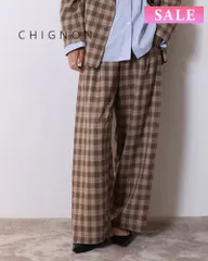 【SALE】【20%OFF】CHIGNON シニヨン チェックサイドタックパンツ 3655-249mk