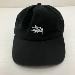 ◆ STUSSY ステューシー キャップ ロゴ 刺しゅう 帽子 ストリート ブラック 中古品