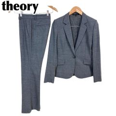 美品】 Theory パンツスーツセットアップ 2 グレー ギンガムチェック 