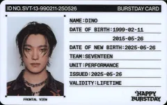 SEVENTEEN NEW BURSTDAY ver DINO HAPPY BURSTDAY ID