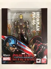 S．H．フィギュアーツ キャプテン・アメリカ (シビルウォー) アイアンマン マーク46 約155mm ABS&&ダイキャスト製 塗装済み可動フィギュア