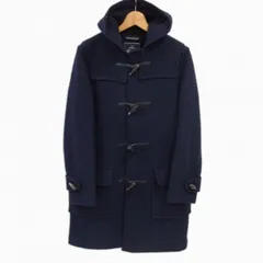 ◇gloverall ダッフルコート  ウール 起毛タイプ ダークネイビー  レザートグル  gloverall メンズアウター イングランド製