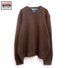 90s vintage RALPH LAUREN メリノウール ニットセーター メンズ 表記XLサイズ