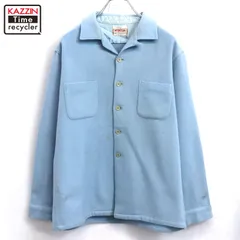60s USA製 vintage McGregor 無地 ウール オープンカラー 長袖シャツ メンズ 表記Lサイズ