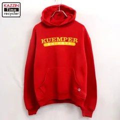 90s vintage RUSSELL カレッジ プリント スウェット パーカー メンズ 表記Sサイズ