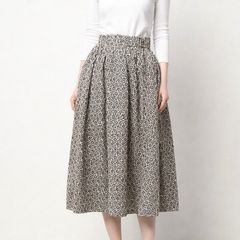 美品 ドレステリア コットン オーバーラップサークルプリントスカート
