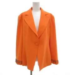 エンポリオアルマーニ EMPORIO ARMANI テーラードジャケット 総裏地 シングル ビジュー オレンジ 秋冬 /AE ■GY18