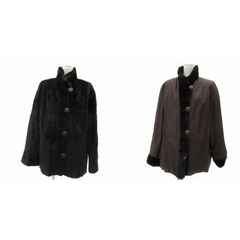 BALMAIN リバーシブル ロシアンリス シルク 高級毛皮 ファーコート 11