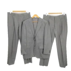 FULL MARK AN EXQUISITE TASTE スーツ セットアップ 3点セット ジャケット パンツ 98 AB6 グレー 総柄 /MN1 ■GY99