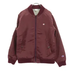 Champion チャンピオン 長袖 MA-1 ブルゾン M ワインレッド 中綿入り メンズ 古着