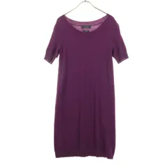 Banana Republic バナナリパブリック 半袖 カシミヤ ニット 膝丈ワンピース S パープル レディース 古着