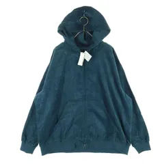 未使用 LAKOLE ラコレ コットン 長袖 ジップ コーデュロイジャケット L ブルー系 フーディー メンズ 古着