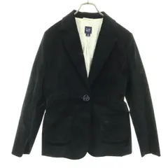 GAP ギャップ コットン 長袖 デニムテーラードジャケット 6 ブラック レディース 古着