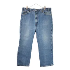 80年代 USA製 Levi's リーバイス 20517-0217 デニムパンツ 大きいサイズ オレンジタブ ブルー(メンズ W42 L30)中古 古着 X3821