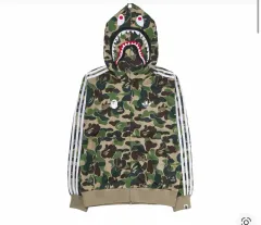 アディダス x A BATHING APE アベイシングエイプ シャーク ジップアップ カモフラ 新品