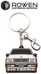 【M's】 ROWEN 430 CEDRIC Rubber Keyring 8NR019 キーホルダー ラバーキーリング 愛車のキー かわいい おしゃれ 東京オートサロン 大人気 プレゼント セドリック ホワイト 8NR019-WH