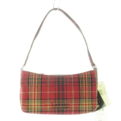 ローレンラルフローレン LAUREN RALPH LAUREN ハンドバッグ ワンショルダー ミニ ファブリック ロゴ刺繍 チェック 赤 レッド /CK23 ■GY18