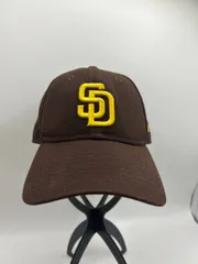 NEW ERA ニューエラ 9FORTY SD ロゴ 刺繍 サンディエゴ パドレス ベースボールキャップ キャップ 帽子 ブラウン フリーサイズ M-19