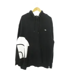 ザノースフェイス THE NORTH FACE プルパーカー スウェット 長袖 ビッグロゴ コットン 裏毛 アウトドア XL 黒 ブラック /XZ ■GY19