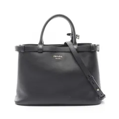 プラダ PRADA ハンドバッグ バックルダブルベルト ミディアム 1BA4172CYSF0002 ブラック レザー 2wayショルダーバッグ レディース 未使用